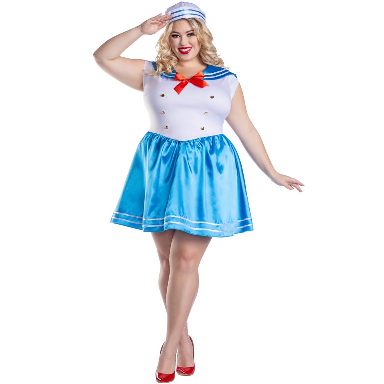 Sailor Halloween Costume for Adults, Women's Size 3X (24/26W), by Way to Celebrate | Walmart (US)