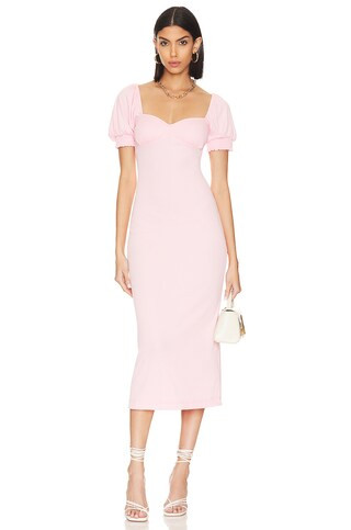 Free People Bel Air Midi Dress in Pink from Revolve.com | Revolve Clothing (Global)