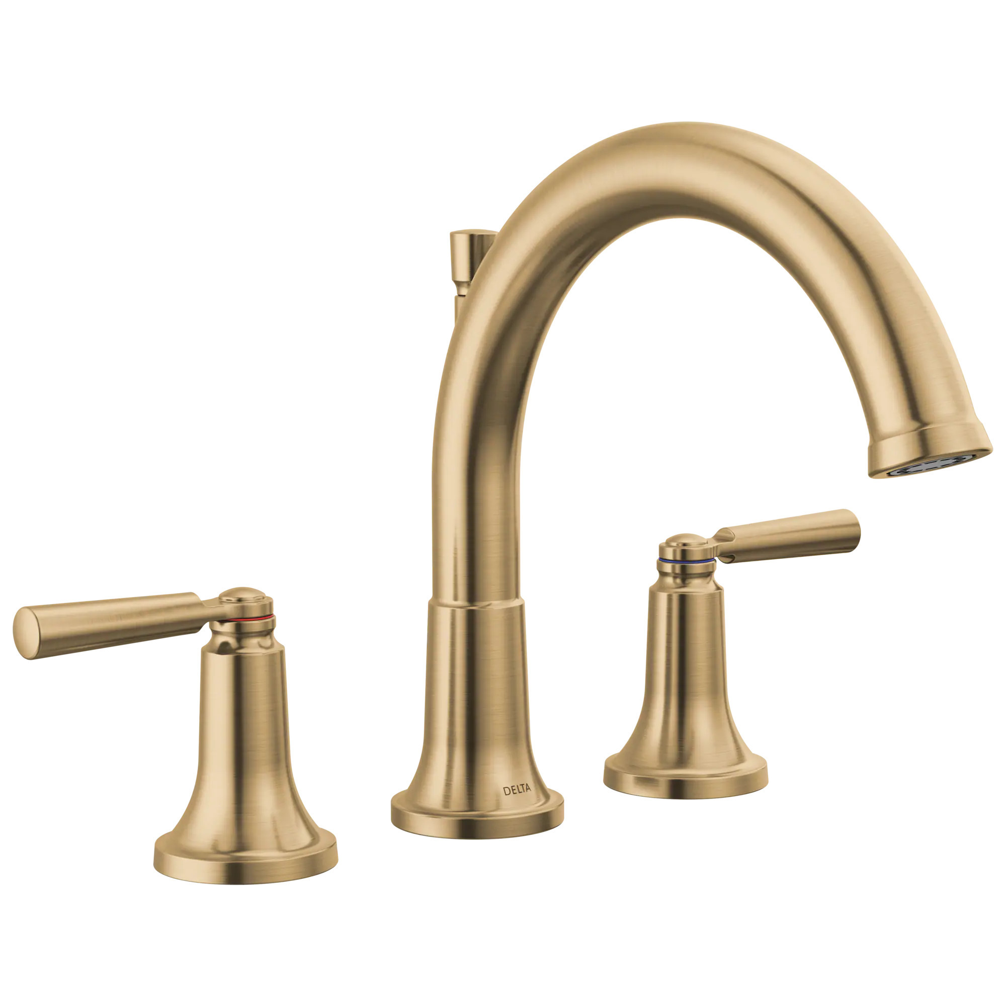 Delta Saylor Champagne Bronze 2-handle Deck-mount Roman Mid-arc Bathtub Faucet one_size | T2735-CZ | Lowe's