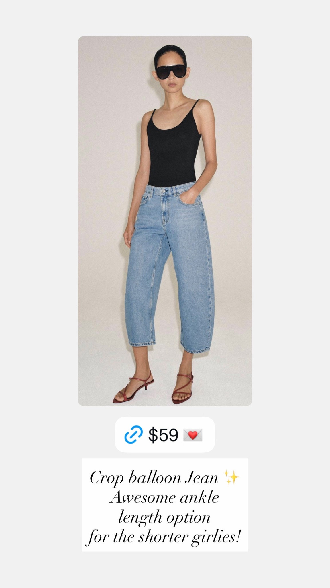 This crop balloon Jean is a super fun option from Zara - a cute update on the classic ball — daily edit cover from Found by Em