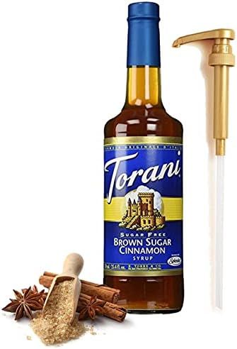 Amazon.com: Torani Sugar Free Brown Sugar Cinnamon Syrup for Coffee 25.4 Ounces Coffee Flavoring ... | Amazon (US)