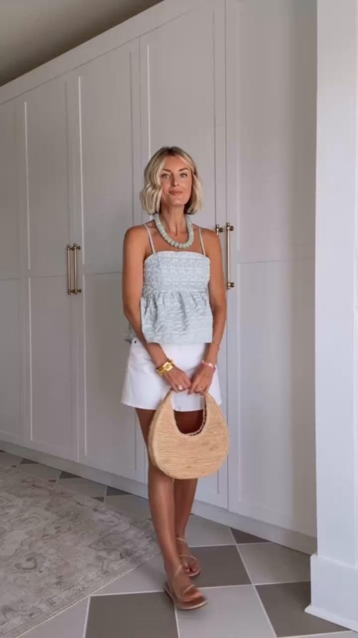 Sage green has always been one of my favorite colors, so I love this cute top with the fun statement necklace - both Amazon finds! Wearing S/27! Use code AFLOVERLY for an extra 15% off these white denim shorts!

Loverly Grey, Abercrombie, white denim shorts, Memorial Day sale, summer outfit, Amazon 

#LTKSaleAlert #LTKSeasonal