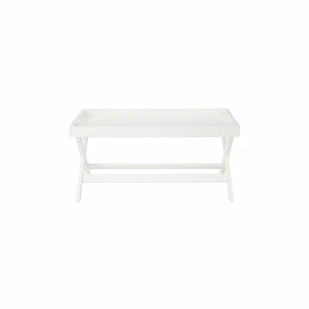 Reviews for StyleWell StyleWell Rectangular White Wood Tray Top Coffee Table (40 in. W x 18 in. H... | The Home Depot