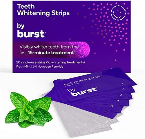 Burst Sensitive Teeth Whitening Strips (Mint) | 20 Strips/10 Treatments – Each with 1 Upper/1 L... | Amazon (US)