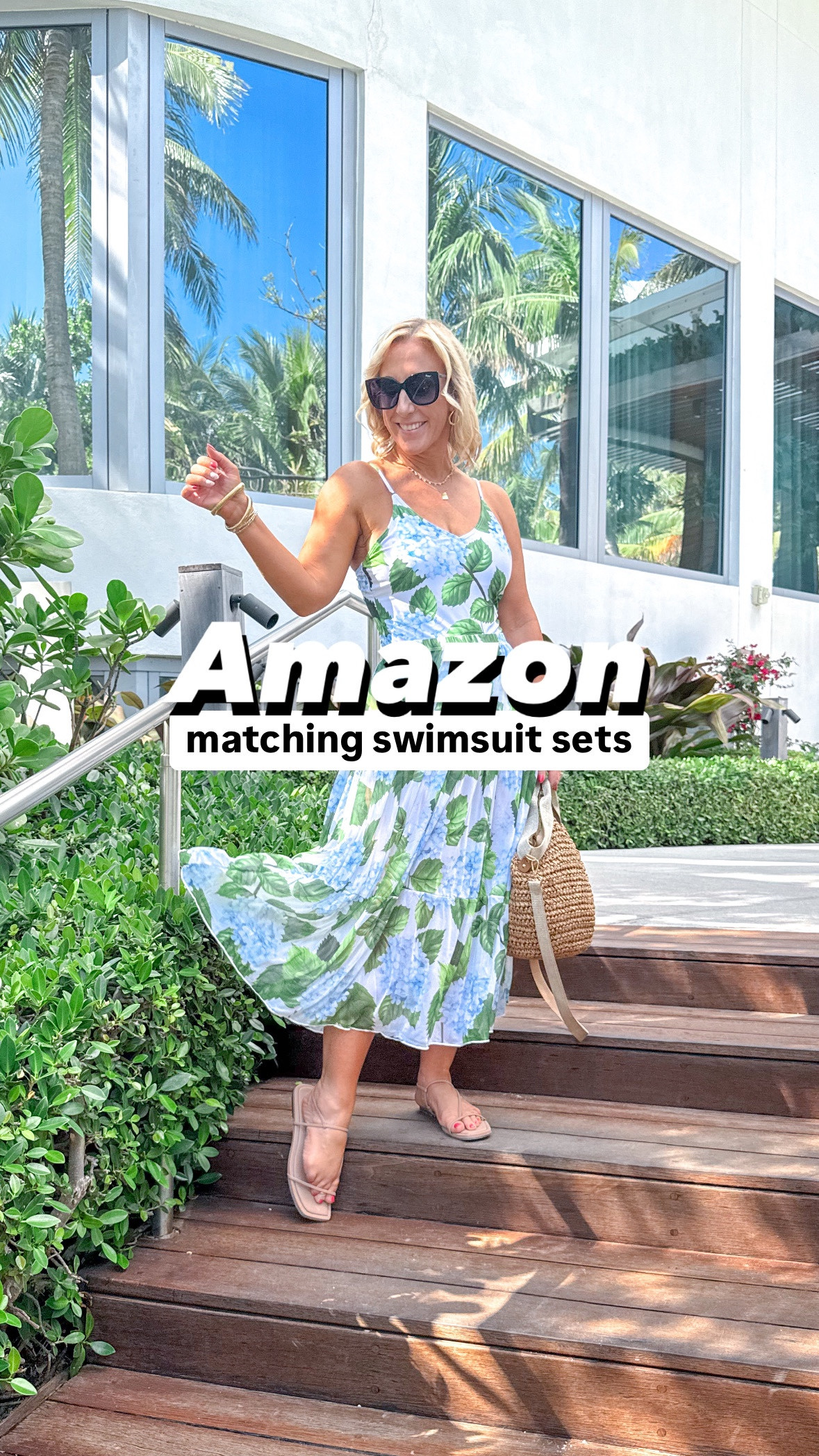 3 marching swimsuit sets 🤍🌴🩵
1. Floral suit with matching mesh skirt - size medium, color ‘green’.
2. Solid green suit with matching wrap cover-up - size medium, color ‘green print 2pcs’.
3. Floral suit and wrap - size medium. Color “green leaves” or “light blue”.

Resort wear, vacation style  

#LTKWatchNow #LTKSeasonal #LTKSwim