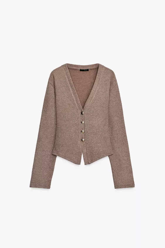 SOFT BUTTON CARDIGAN | Zara UK