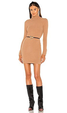 Lovers + Friends Mattia Turtleneck Dress in Cork Brown from Revolve.com | Revolve Clothing (Global)
