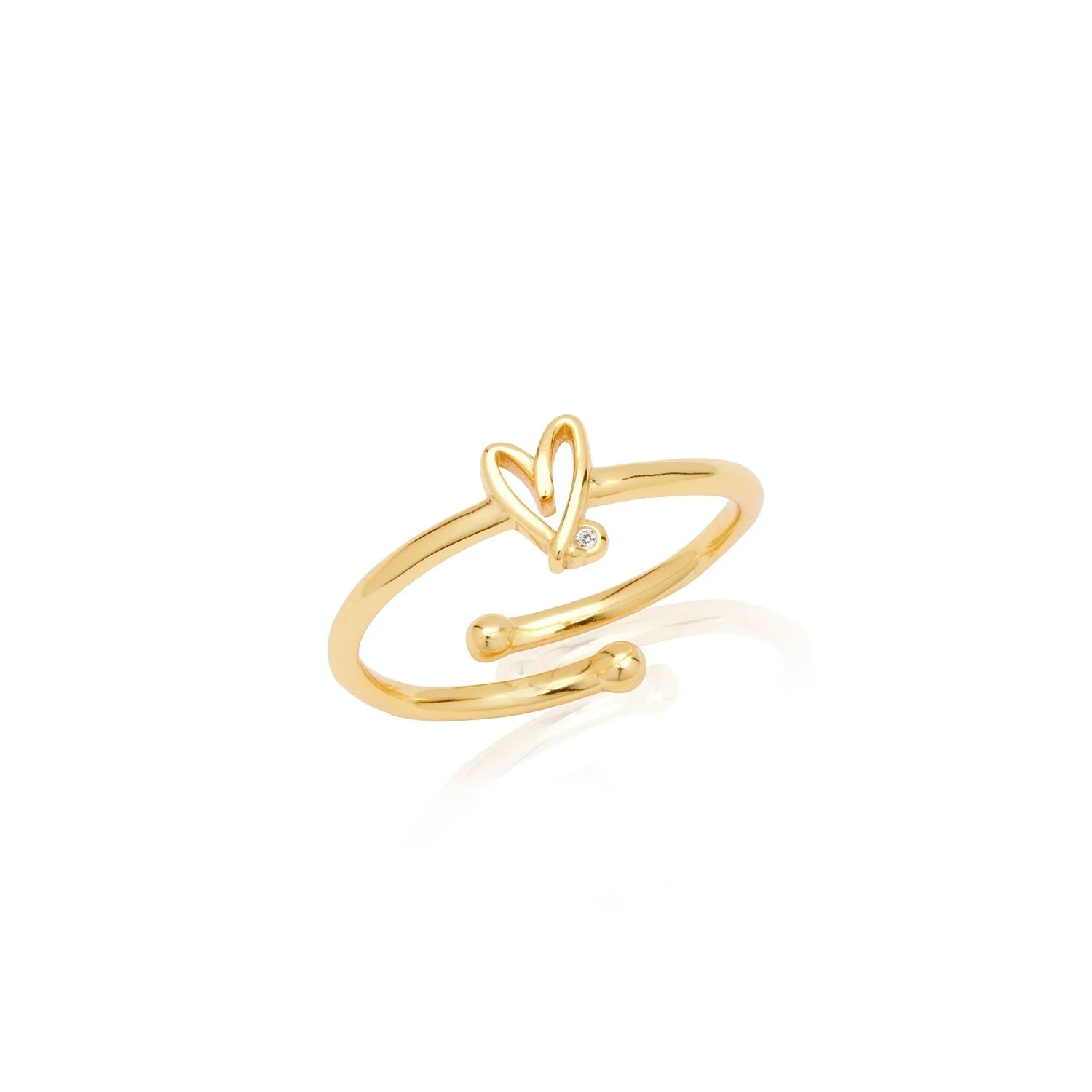 Stories Doodle Heart Birthstone Ring (Gold) | Abbott Lyon