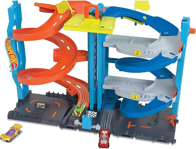 Hot Wheels City Toy Car Track Set, Transforming Race Tower, Single to Dual-Mode Racing, with 1:64... | Amazon (US)
