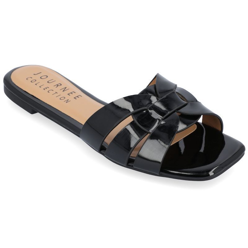 Journee Collection Womens Arrina Tru Comfort Foam Slip On Slide Flat Sandals | Target