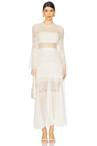 LoveShackFancy Rosney Dress in Ivory from Revolve.com | Revolve Clothing (Global)