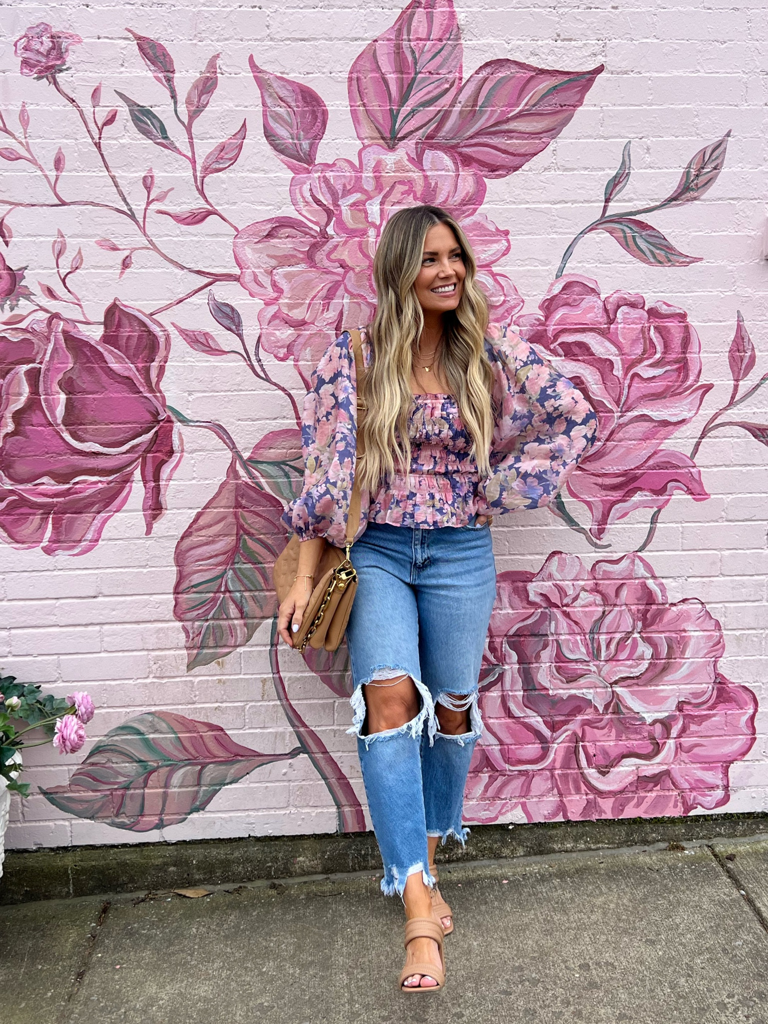 Wearing size medium top!

Jeans, shoes & earrings are Pink Lily. Code BrittH20 for 20% off! 