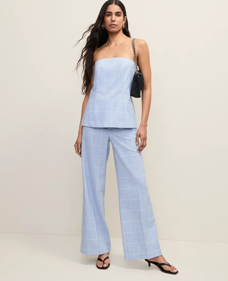 Windowpane Strapless Top | Ann Taylor
