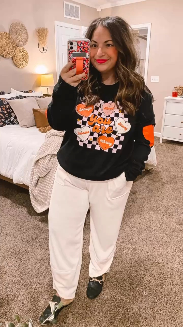 Celebrating Valentine’s Day in style with comfy + cute outfits that don't break the bank! 💕
mules: super old, but linking similar options below!
pants: fit true to size // wearing a large
crewneck: fits small // wearing an XL (fits like a large) 

 #LTKWatchNow #LTKSeasonal #LTKStyleTip