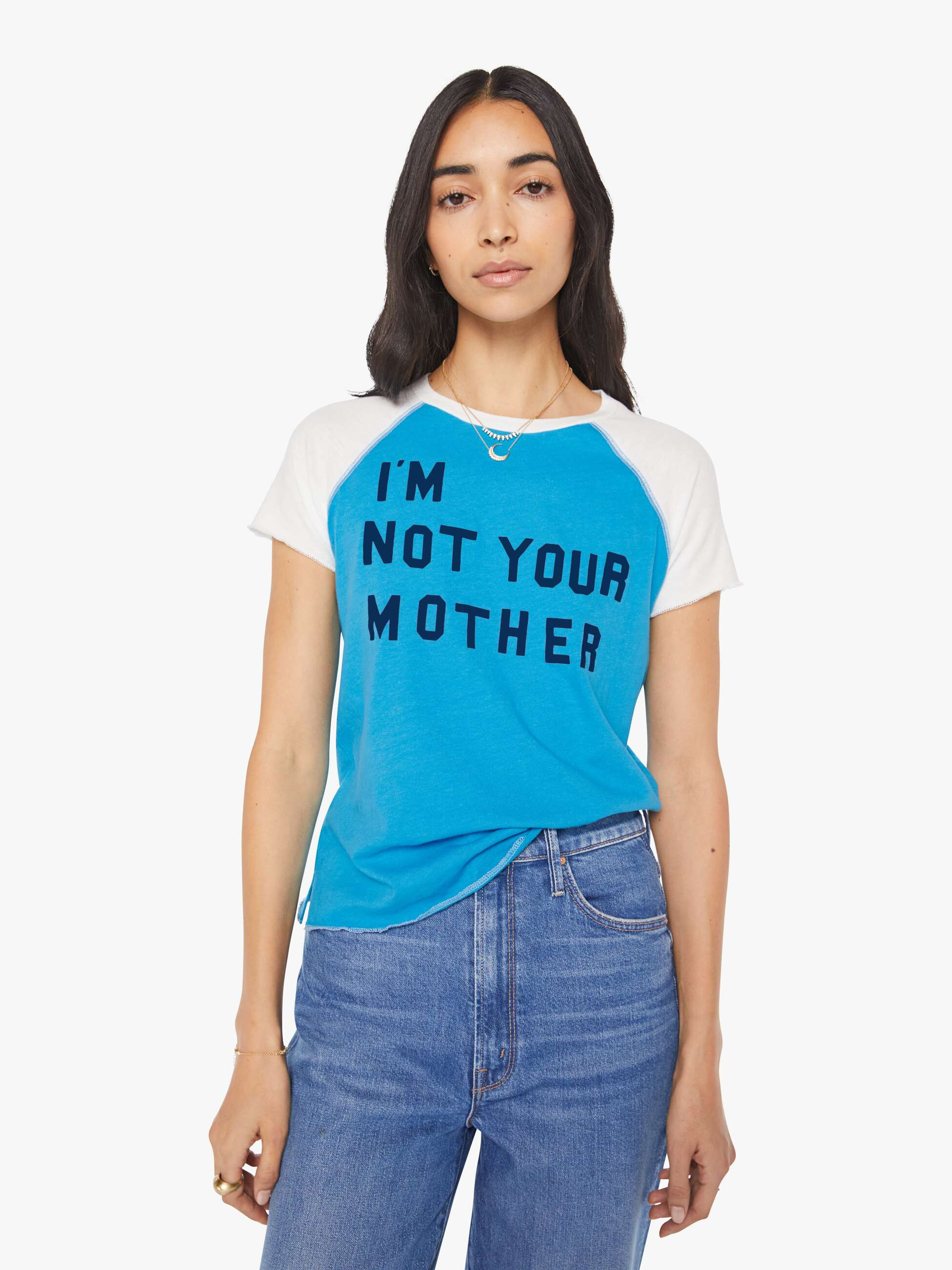 The S/S Sporty Concert Tee - I'm Not Your Mother | Mother Denim