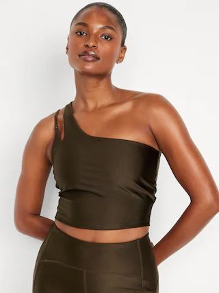 Light Support PowerSoft Long-Line Cutout Sports Bra for Women | Old Navy (US)