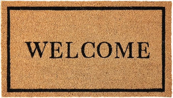 KANKUN Coco Coir Door Mat with Heavy Duty Backing, Welcome Doormat (17" x 30"), Doormat Entrance ... | Amazon (US)