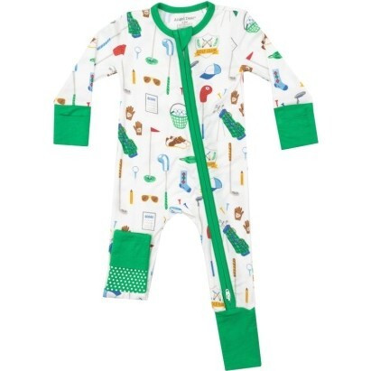 Angel Dear | Golf Club 2 Way Zipper Romper, (White, Size 18-24M) | Maisonette | Maisonette