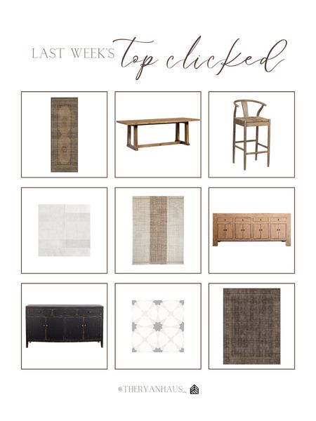 This week’s top clicked items! So many personal favorites of mine are on here too like our new counter stools, my new sideboard console, one of my favorite rugs from Ruggable and tile selections I adore! 

#LTKsalealert #LTKstyletip #LTKhome