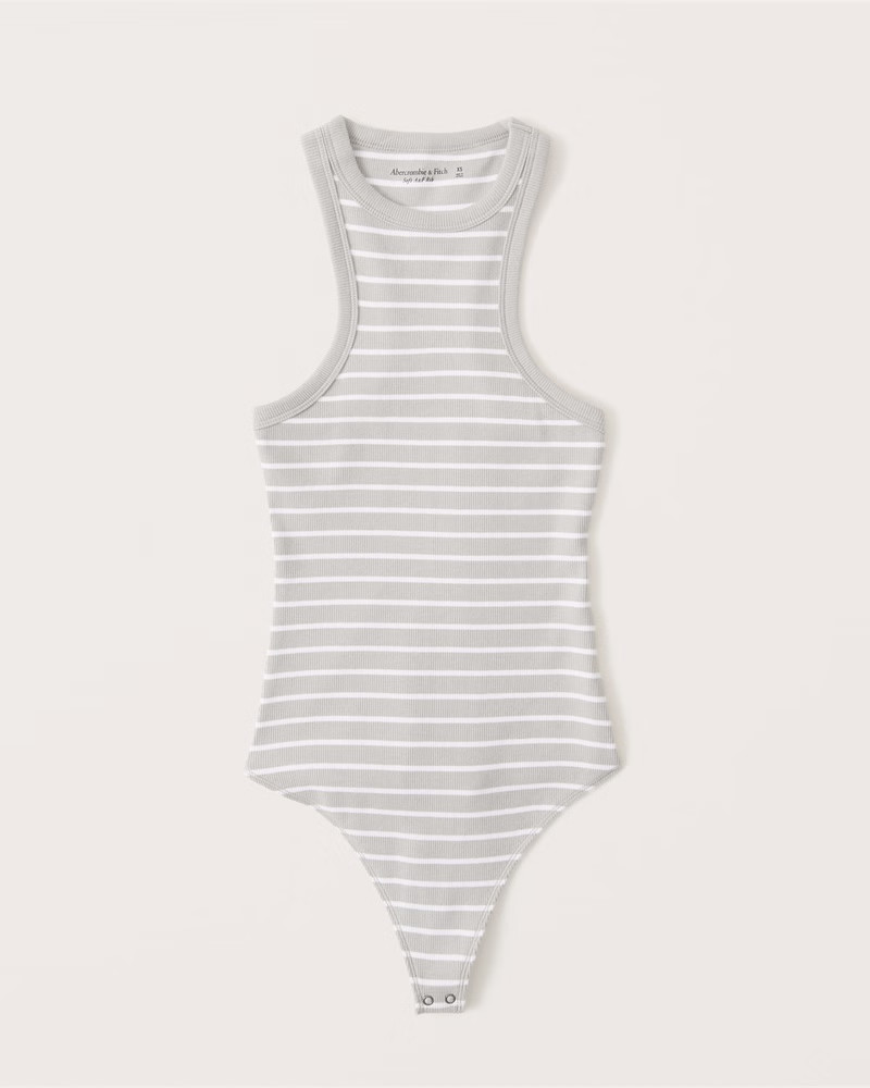 Striped Ribbed Scuba Bodysuit | Abercrombie & Fitch (US)