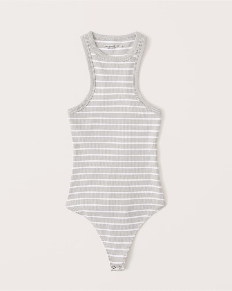 Striped Ribbed Scuba Bodysuit | Abercrombie & Fitch (US)