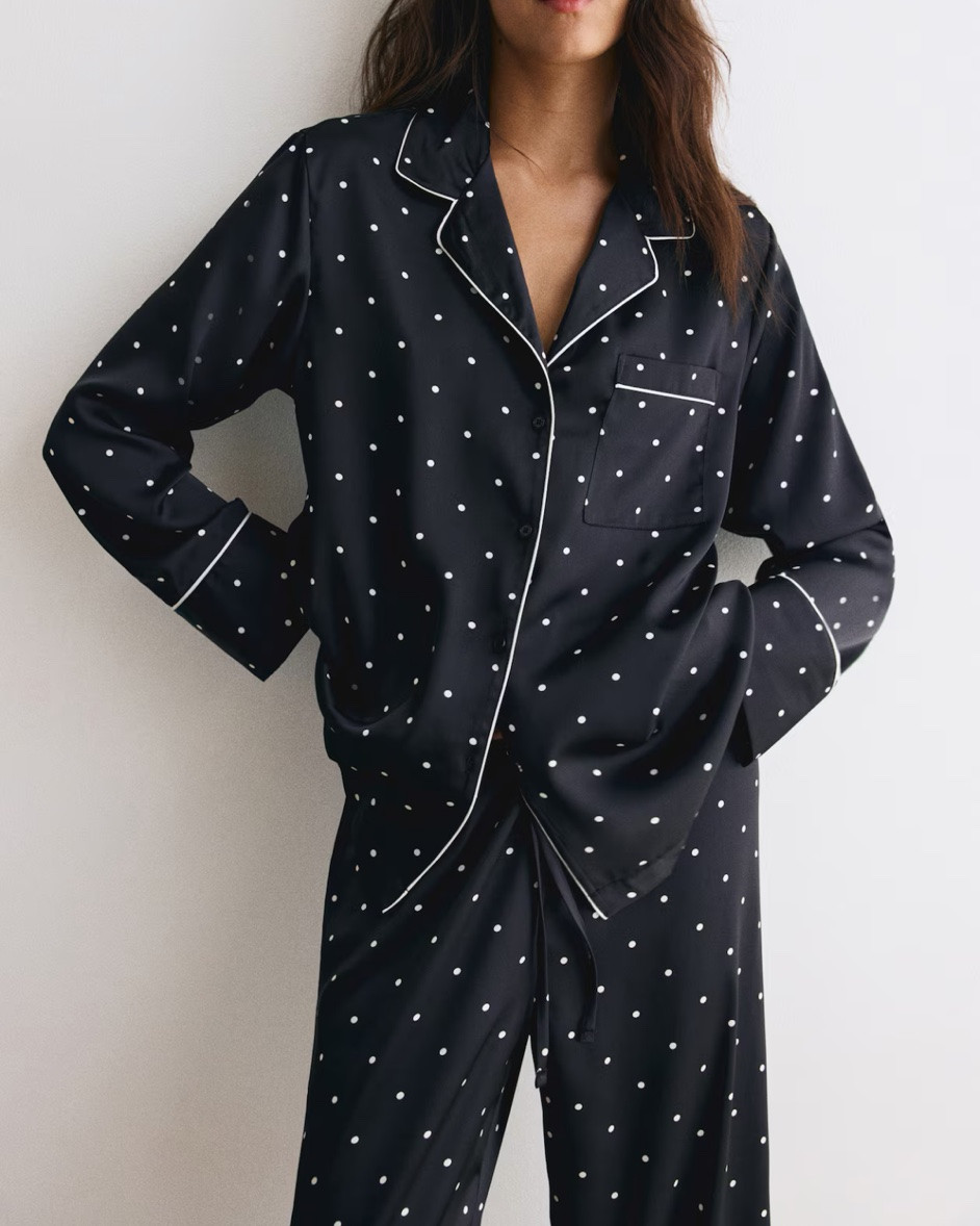 Black and white polka dot satin pajamas

#LTKSeasonal