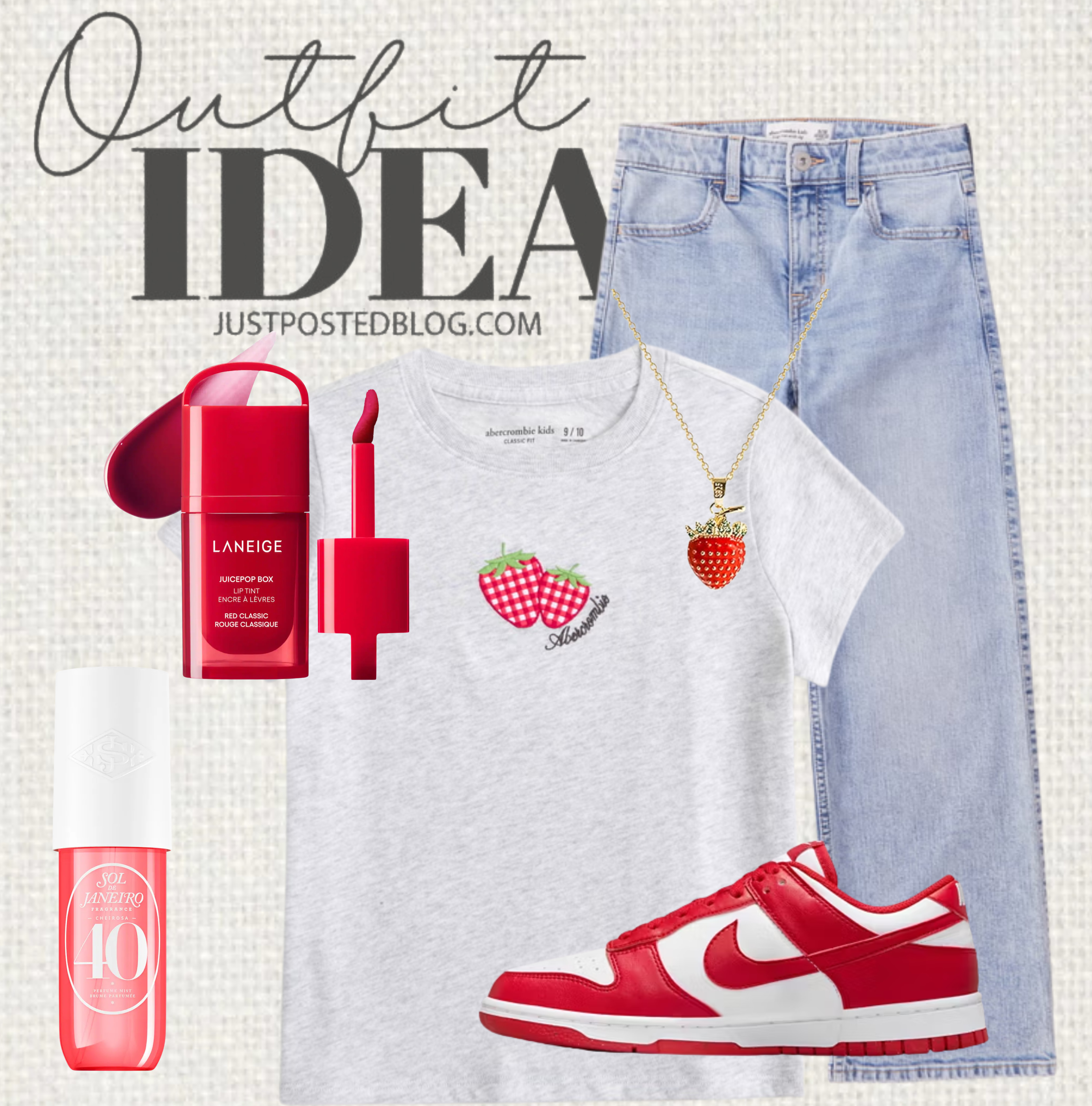 I LOVE fruit shirts!! This is such a cute outfit for tweens and teens!! 

 