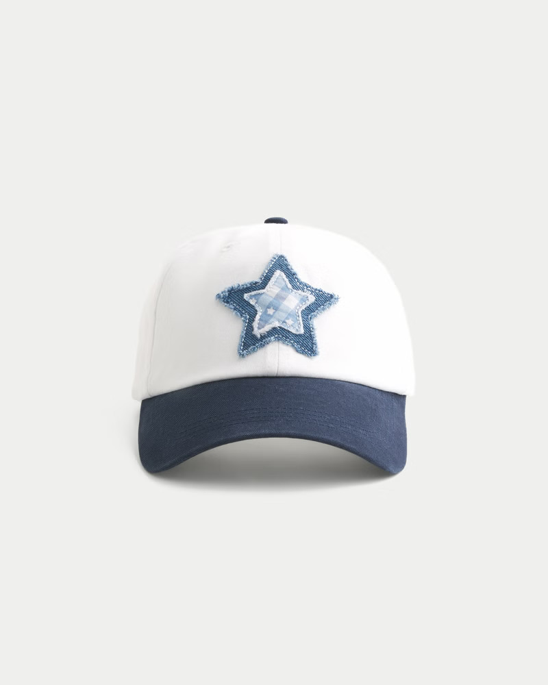 Women's Star Graphic Baseball Hat from Hollister | Hollister (US)
