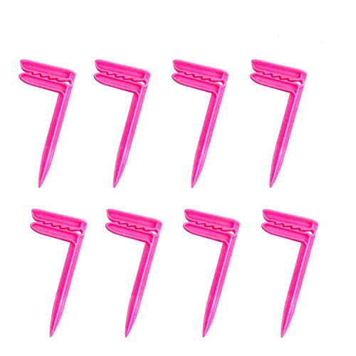 Forzaddik Outdoor Anchor Stakes, Beach Towel/Picnic Mat Anchor Clips Stakes, Pack of 8 (Rose) | Amazon (US)