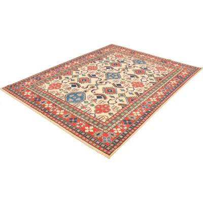 One-of-a-Kind Shenfield Hand-Knotted 2010s Uzbek Gazni Ivory/Red 8'10" x 11'10" Wool Area Rug | Wayfair North America