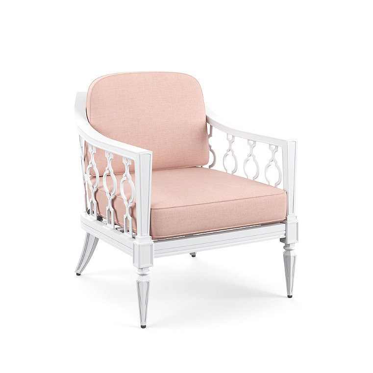 Avery Lounge Chair with Cushions in White Finish | Frontgate | Frontgate