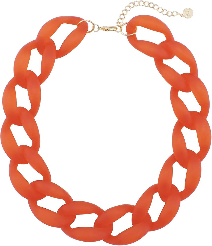 Firstmeet Chunky Smooth Necklace for Women and Girls | Amazon (US)