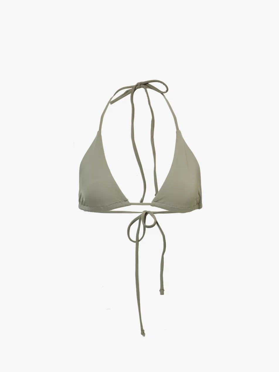 Halterneck triangle bikini top | Selfridges