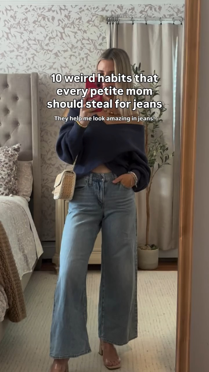 Comment JEANS for a 🔗 to everything! 👖 🖤 💙 🤍 

✅ Check where the knee break hits before buying.
✅ Prioritize rise height over jean size.
✅ Try jeans on with the shoes you actually wear.
✅ Cuff jeans temporarily before committing to alterations.
✅ Tuck in just enough to reveal the waistband.
✅ Look at the back pocket placement before the wash color.
✅ Buy for the hips and tailor the waist if needed.
✅ Test jeans sitting down—not just standing in the dressing room.
✅ Compare ankle lengths side-by-side before purchasing.
✅ Focus on leg-line lengthening, not just trendiness.

#petitedenim #petitejeans #styletips #petitetips #petitehacks stylehacks whattowear grwm outfitinspo ootd styling summertime jeans denim