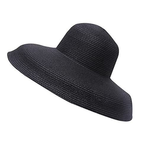 Summer Hepburn Style Retro Sun Hat Wide Side Visor Female Holiday Sunscreen Beach Hat Fashion Big... | Amazon (US)
