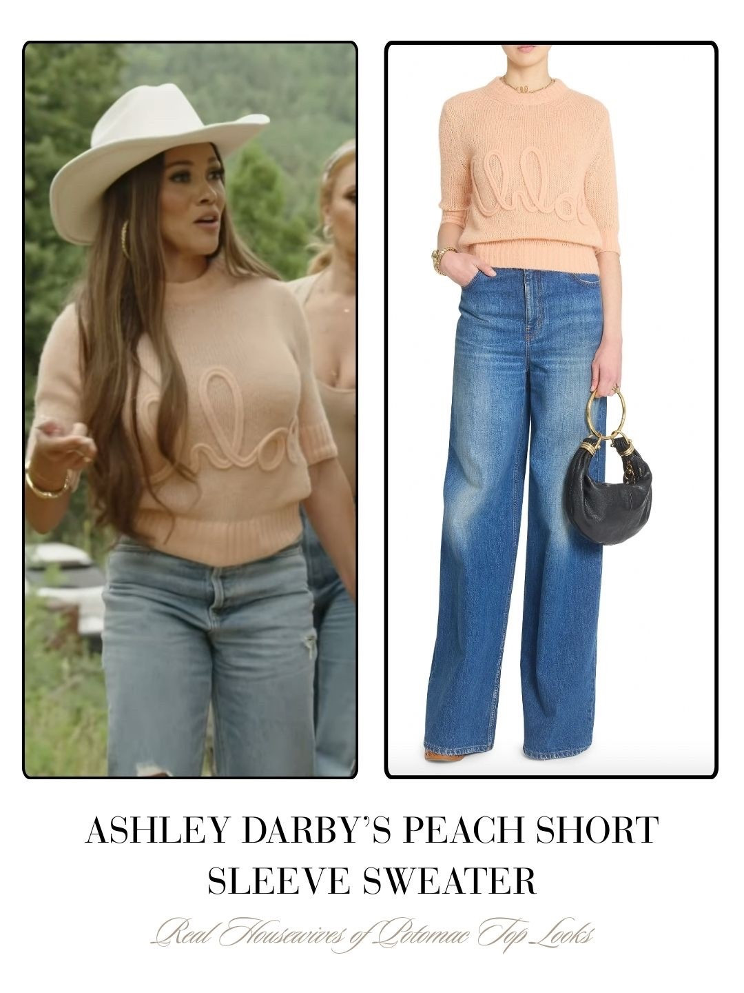 Ashley Darby’s Peach Short Sleeve Sweater 