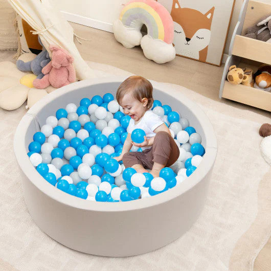 Costway Kiddie Baby Playpen With 200 Ocean Balls And Storage Bag-gray | REBEL (formerly Rebelstork)