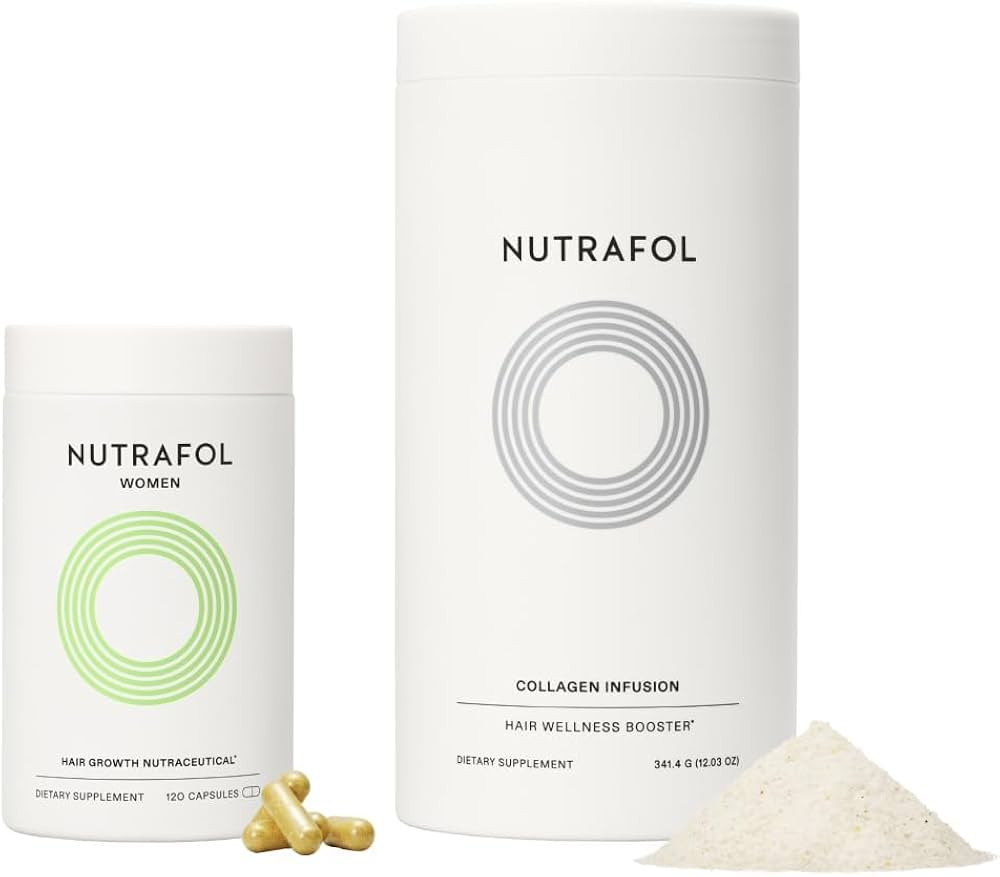 Nutrafol Women's Hair Growth Supplement and Collagen Peptides Powder, Ages 18-44, Physician-formu... | Amazon (US)