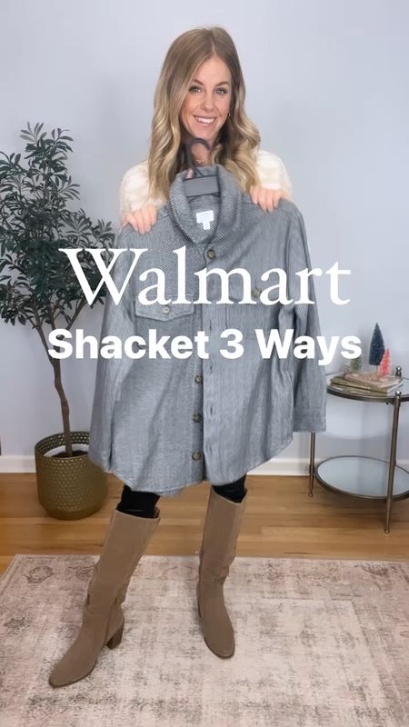 The cutest Walmart shacket 3 ways! Casual or dress it up a little  

#LTKSeasonal #LTKfindsunder50 #LTKsalealert