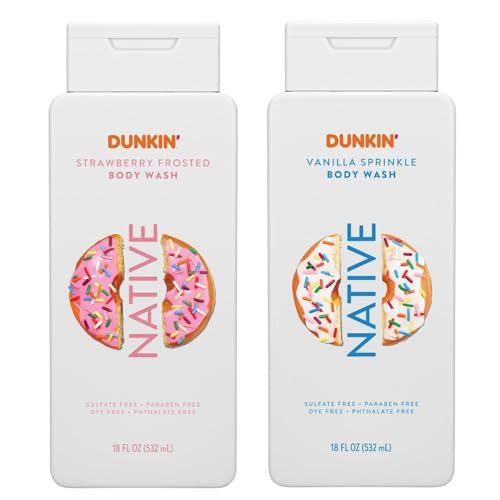 Native Body Wash Limited Edition Scents | Vanilla Sprinkle 18 oz Body Wash & Strawberry Frosted 18 oz Body Wash (Vanilla Sprinkle & Strawberry Frosted) | Amazon (US)