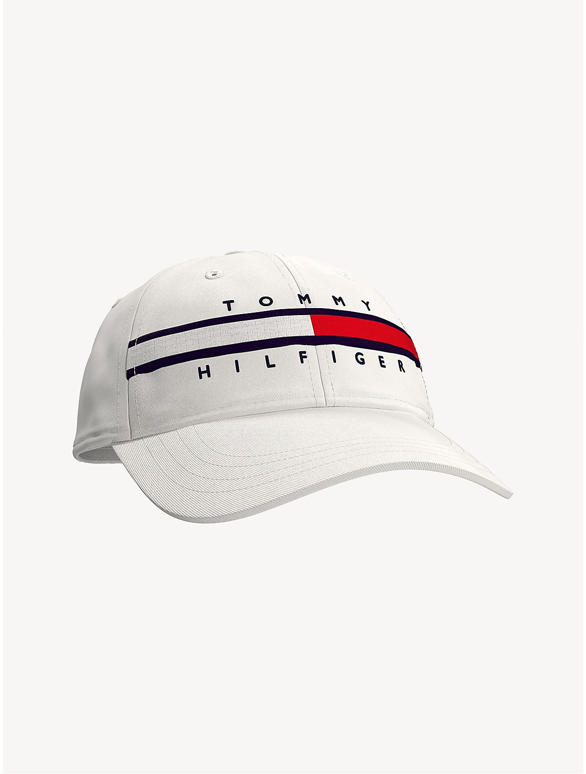 Tommy Hilfiger Flag Stripe Logo Baseball Cap - White | Tommy Hilfiger (US)