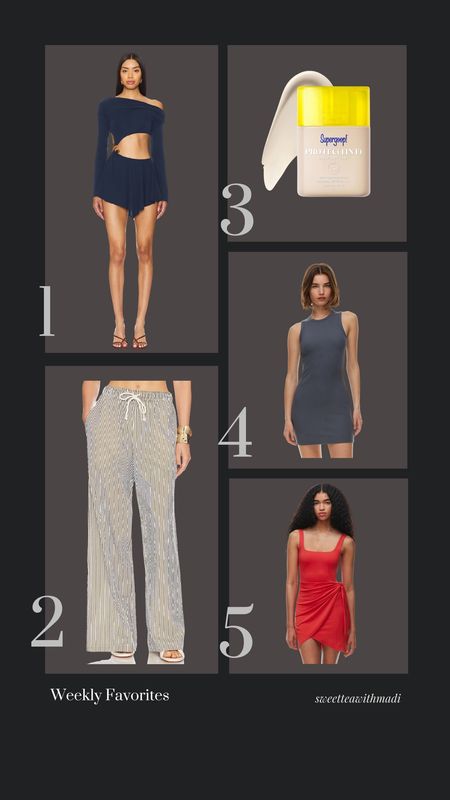 Rounded up this weeks favorites! We are loving these dresses for the summer - they’re all so cute and you can dress up or down!

Weekly favorites, summer style, summer dress, Aritzia dress, striped pants, revolve, revolve fashion, Supergoop spf tint

#LTKfindsunder100 #LTKSeasonal #LTKfindsunder50