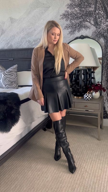Fall outfits from @walmartfashion! So many amazing pieces in their collection right now! All TTS! #walmartpartner #walmartfashion

Black dress, leather skirt, silk dress, church outfit, tall boots, black boots, blazer, oversized blazer, winter, vacation, work outfit, family photos, 

#LTKstyletip #LTKSeasonal #LTKfindsunder50