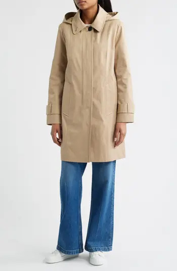 London Fog Oversize Single Breasted Hooded Raincoat | Nordstrom | Nordstrom