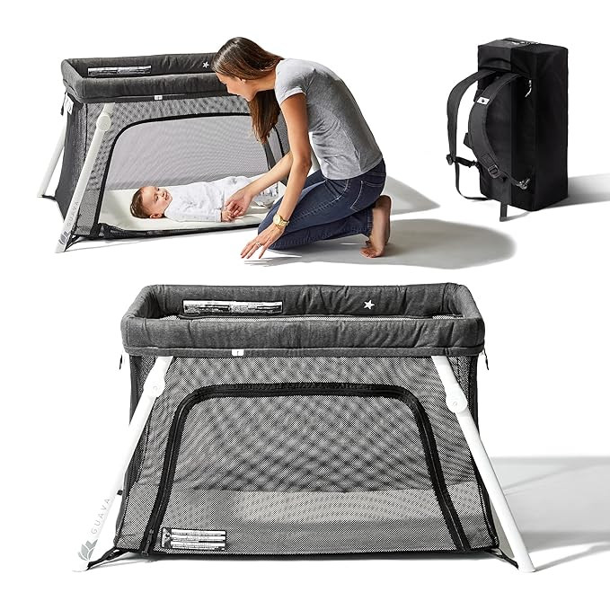 Guava Lotus Travel Crib with Lightweight Backpack Design | Certified Baby Safe Portable Crib | Fo... | Amazon (US)