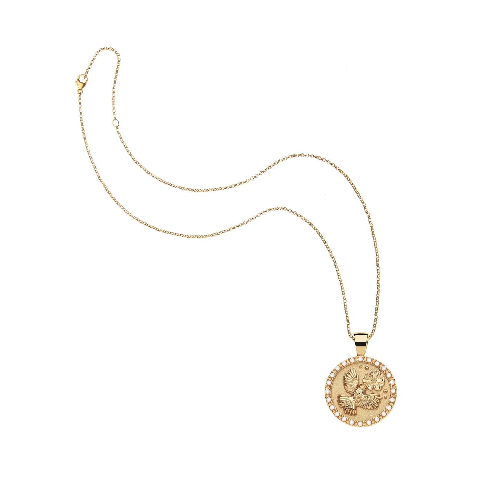 JOY Chickadee Small Embellished Pendant Coin | Jane Win
