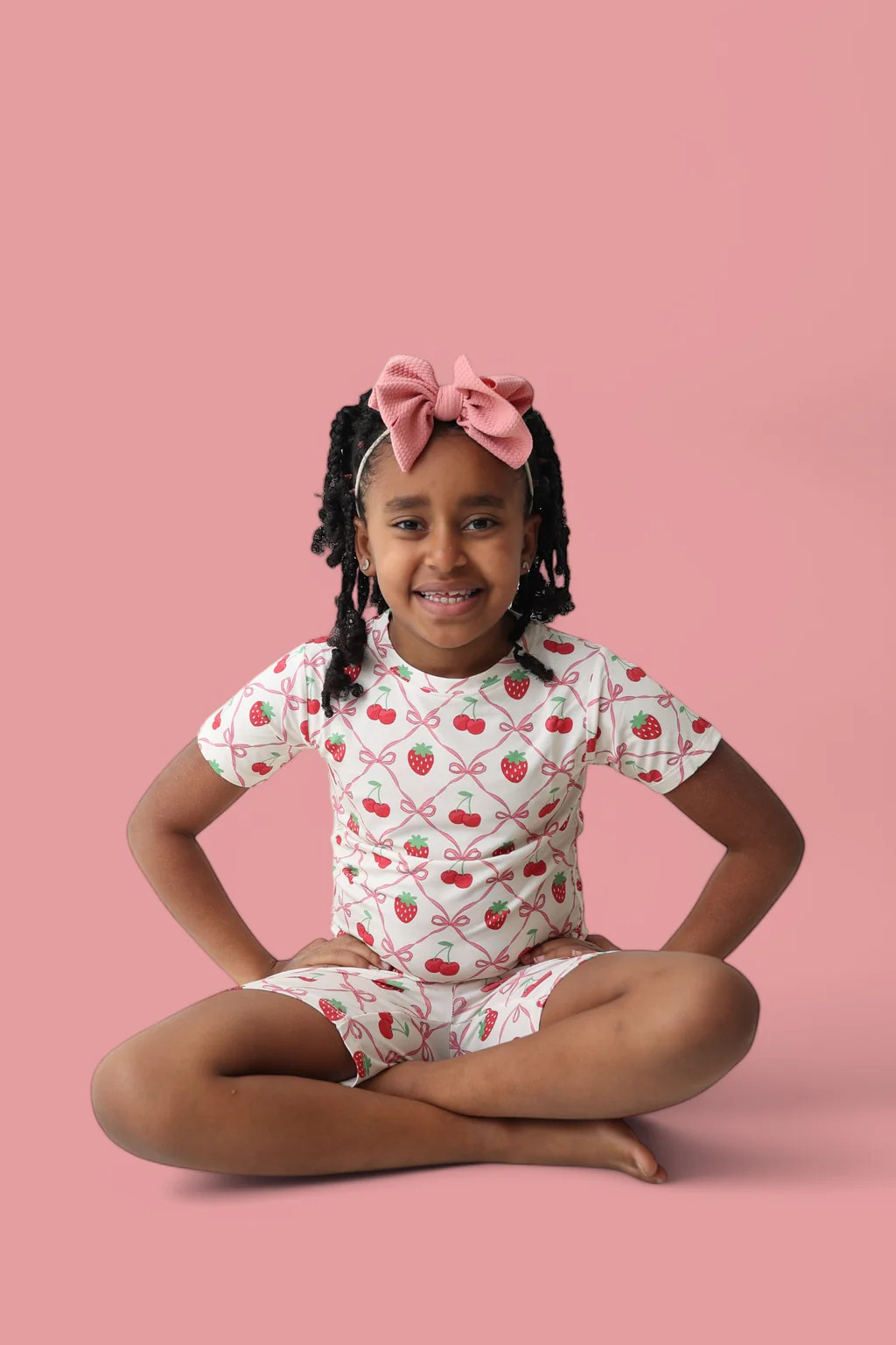 CHERRY BOW BERRY DREAM SHORT SET | Dream Big Little Co.