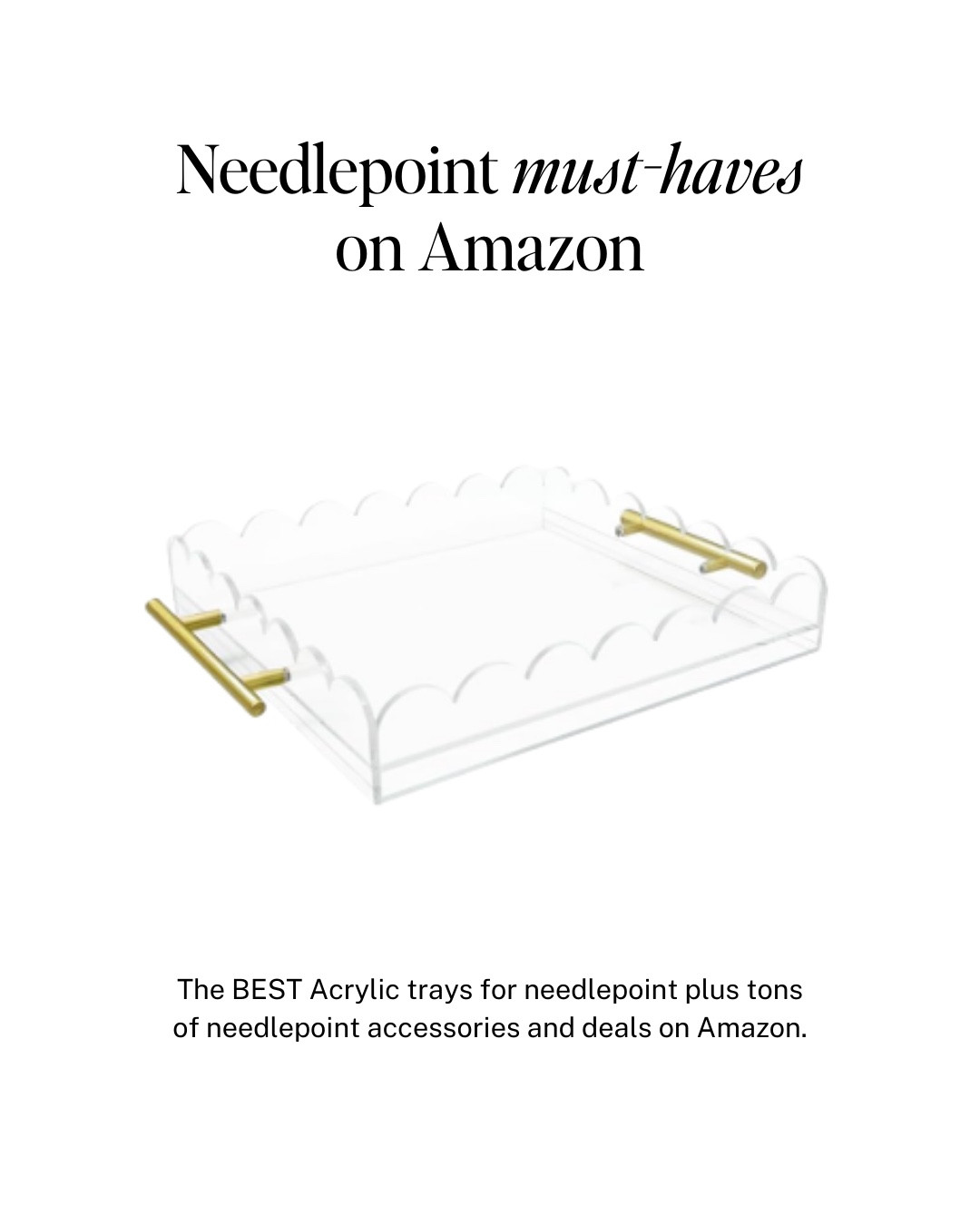 Amazon must-haves - the ultimate needlepoint round-up.

The best finds I've bought on Amazon so far for my needlepoint addiction. You will find the best acrylic trays that have drawers where you can add (and swap out with the seasons) your favorite needlepoint canvas. 

I've included tools and accessories for you, too. In fact there are so many I probably need to do another round up. So let's say this is PART 1.

#needlepoint #ndlpt #needlepointnation


#LTKSpringSale #LTKOver40 #LTKHome