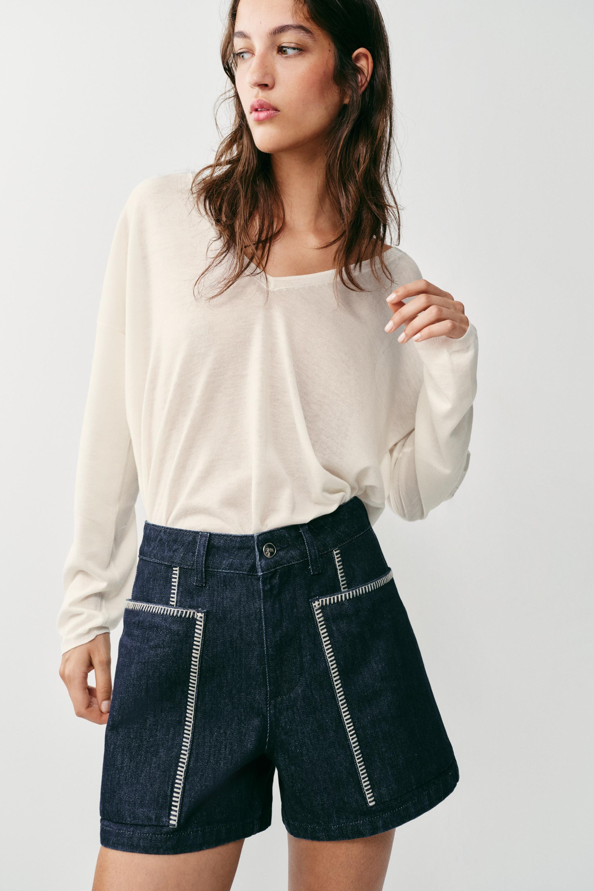 Z1975 EMBROIDERED SHORTS | Zara US