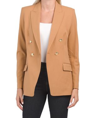 Double Breasted Notched Collar Blazer | TJ Maxx